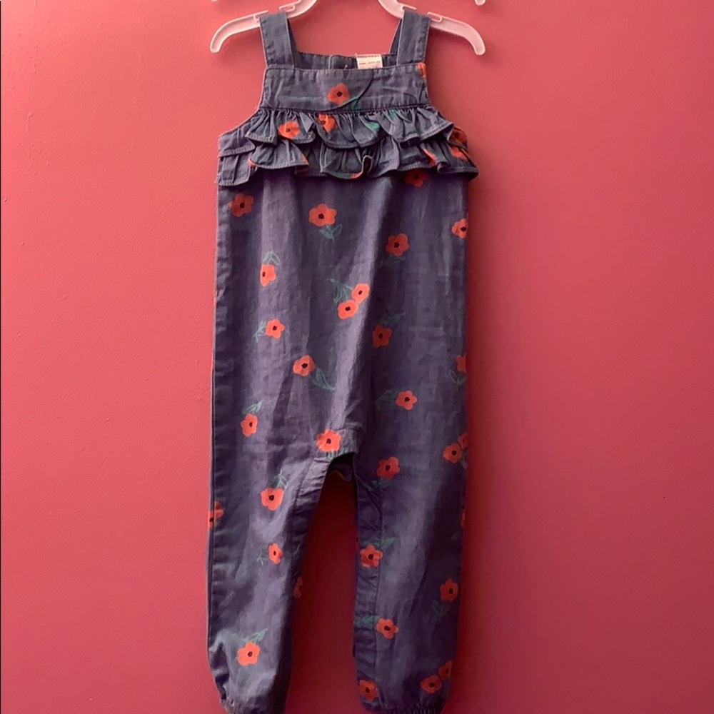 Ruffle Twill Romper